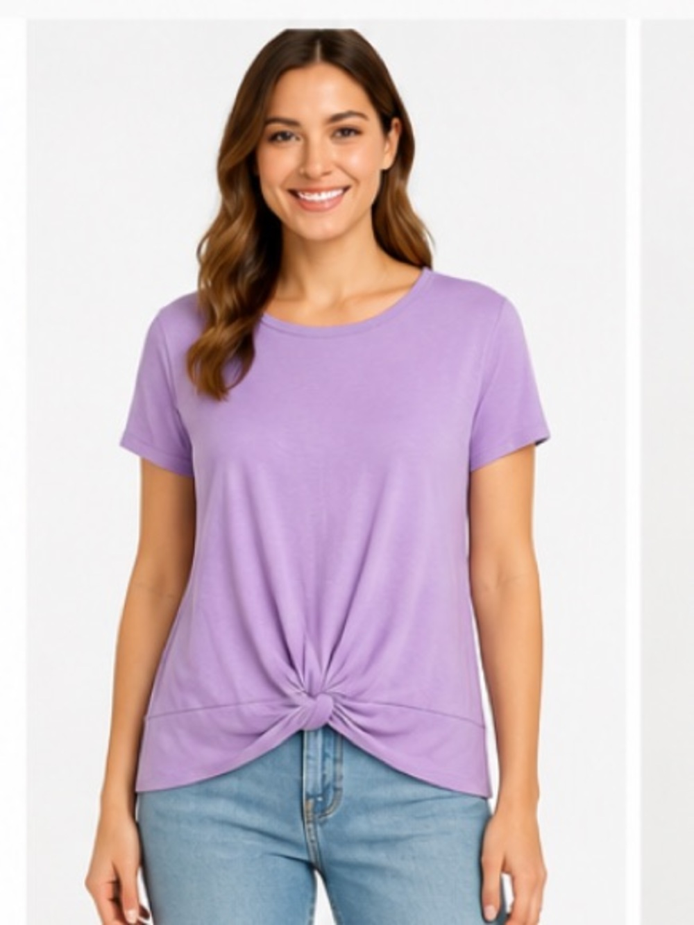 💜 Wonder Nation Twist Front Top Girls L Plus ✨